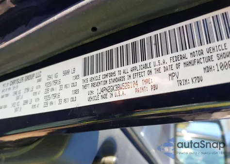 2011 Jeep Liberty Sport from USA, damaged, VIN 1J4PN2GK3BW526104